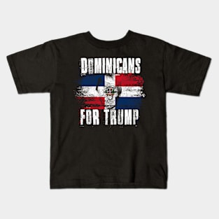 Dominicans For Trump - Trump 2020 Patriotic Flag Kids T-Shirt